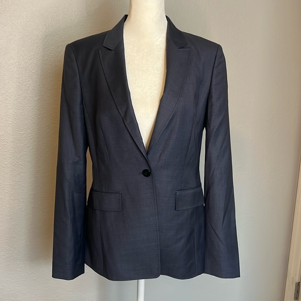 Hugo Boss Juicyne Wool Blazer Blue Size 4